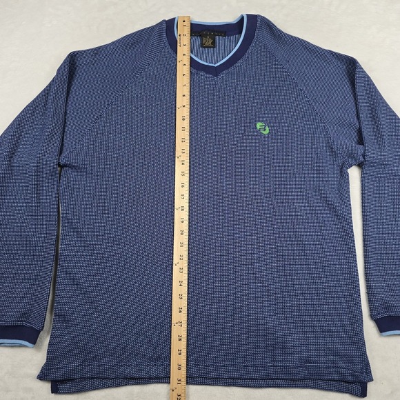 Barrage Authentic Y2K Men's Size Medium Blue‎ Long Sleeve Knit Shirt New - Picture 6 of 7